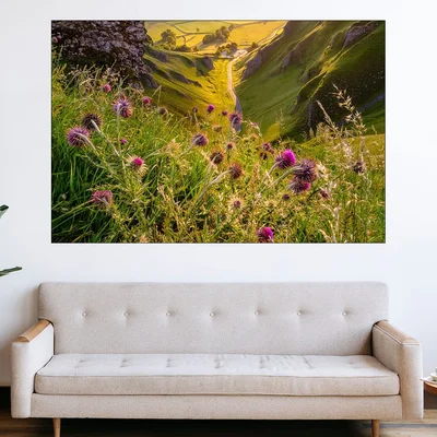 Утро над долината - картина пано за стена