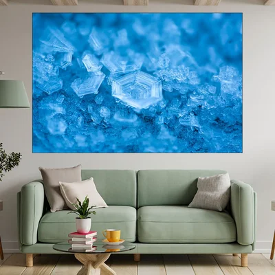 Фон от ледени кристали - картина пано за стена
