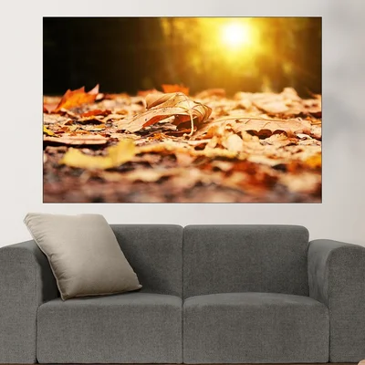Падащи листа през есента - картина пано за стена