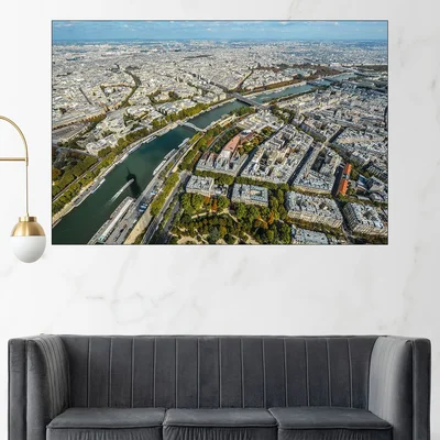 Париж от птичи поглед - картина пано за стена