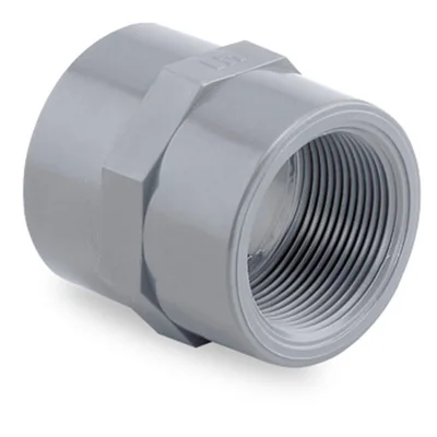 PVC-U муфа за лепене с вътрешна резба Ф63 мм / 2" HIDROTEN