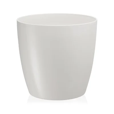 Саксия с дренаж 17.3x15.7x11 см 4.4 л бяла SERINOVA