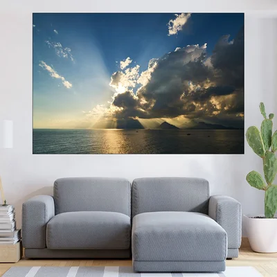 Облаци над океана - картина пано за стена