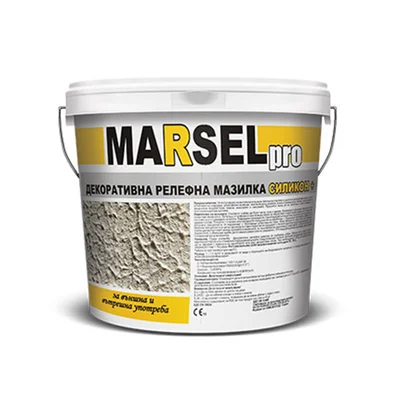 Релефна мазилка Силикон+ 25 кг бяла MARSEL PRO