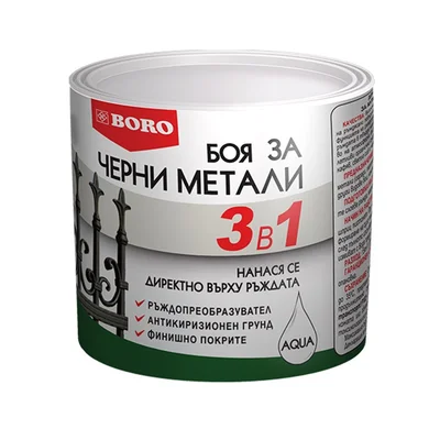 Боя за черни метали 3в1 BORO Aqua зелен цвят 500 мл