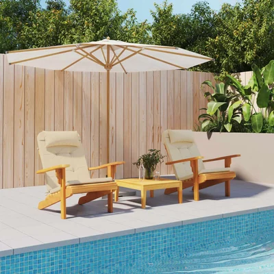 Възглавници за столове Адирондак, 2 бр, бежови, Оксфорд плат - VL361833