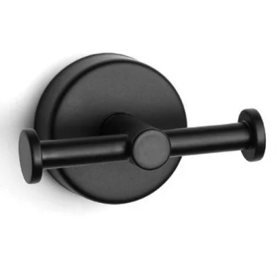 Двойна закачалка за баня Moderno Черен мат KAPITAN