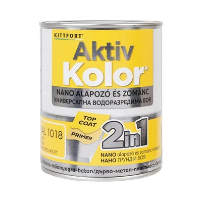 Боя 2в1 Aktiv Kolor 0.75 л Цинково жълта KITTFORT