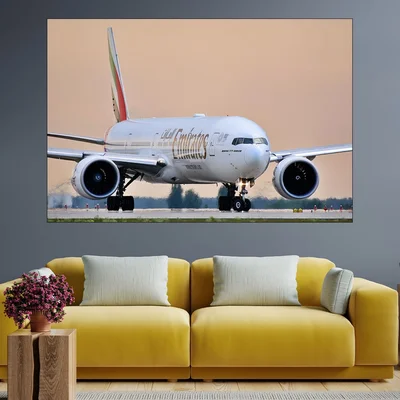 Пътнически самолет Боинг - картина пано за стена