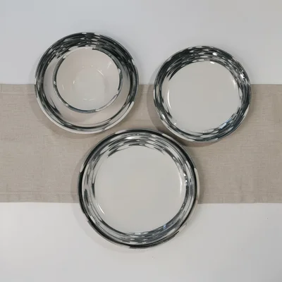 Порцеланов сервиз за хранене 24 части Водовъртеж TOPRAKSAN