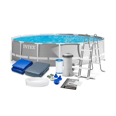 Басейн с метална рамка и филтърна помпа 427x107 см INTEX
