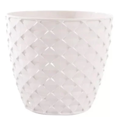 Кашпа 17.3x11x15.6 см 2.5 л бяла Kapadokya SERINOVA