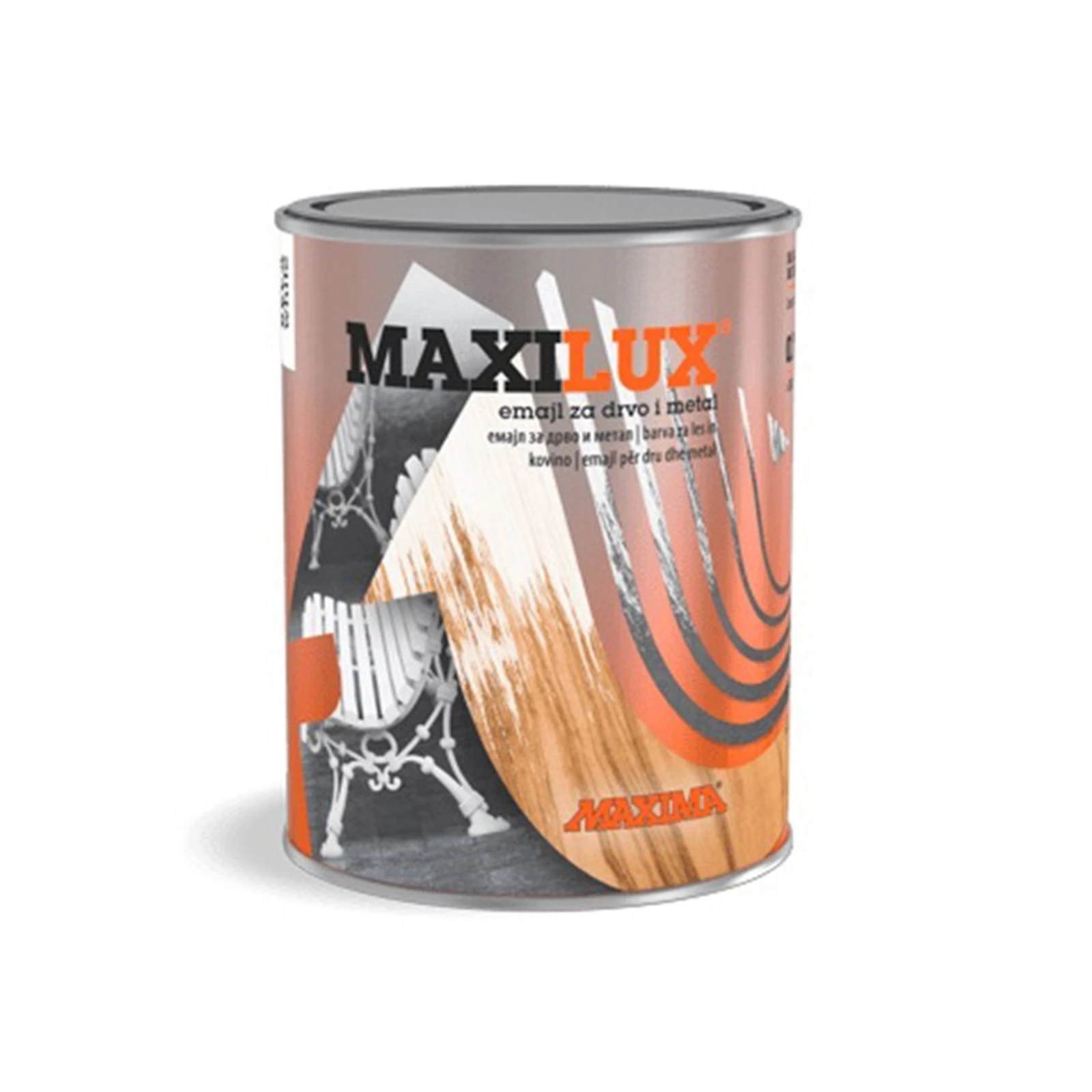 Емайл за дърво и метал Maxilux 0.75 л жълт MAXIMA - Image 1