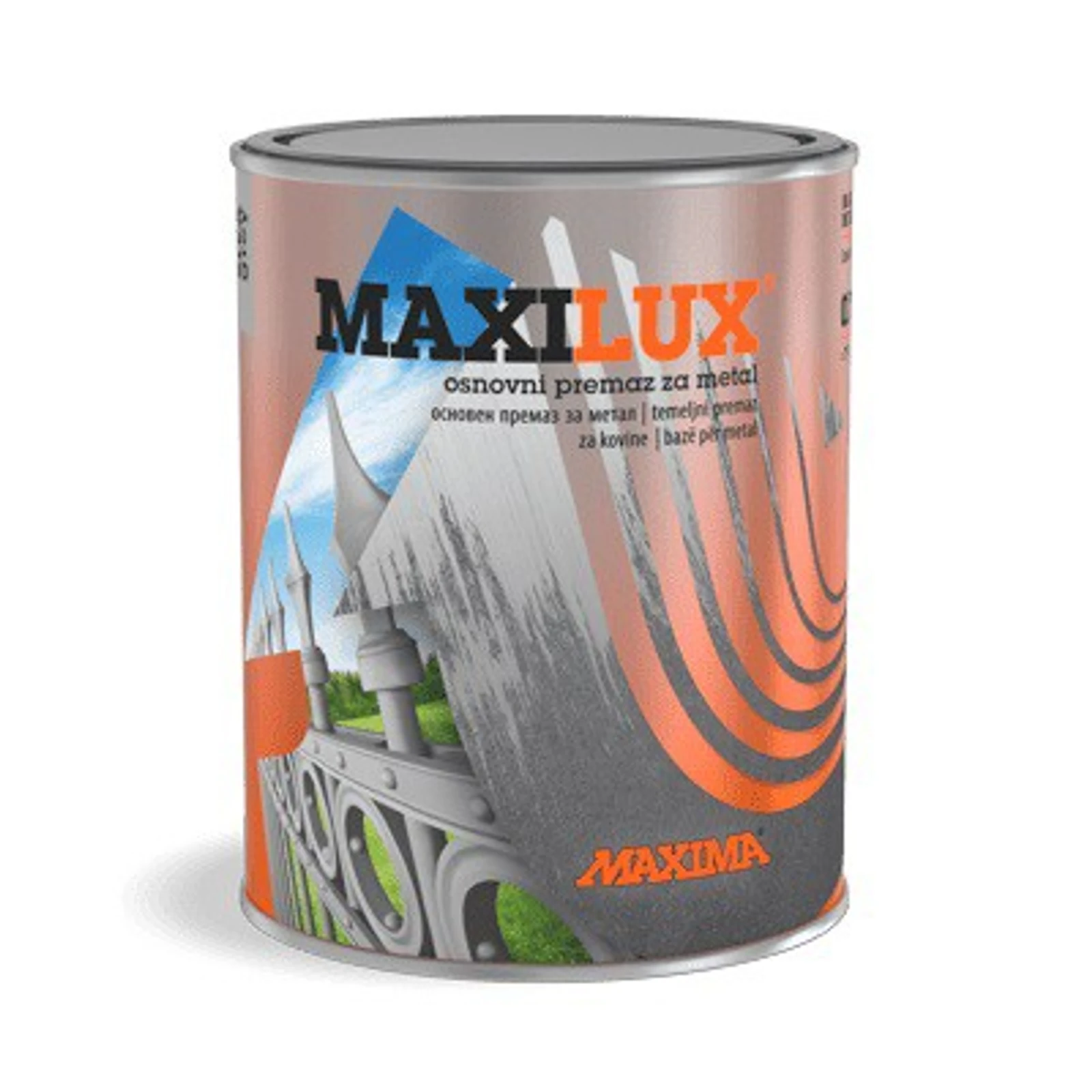 Покритие за метал Maxilux Metal Primer 0.75 л сиво MAXIMA - Image 1