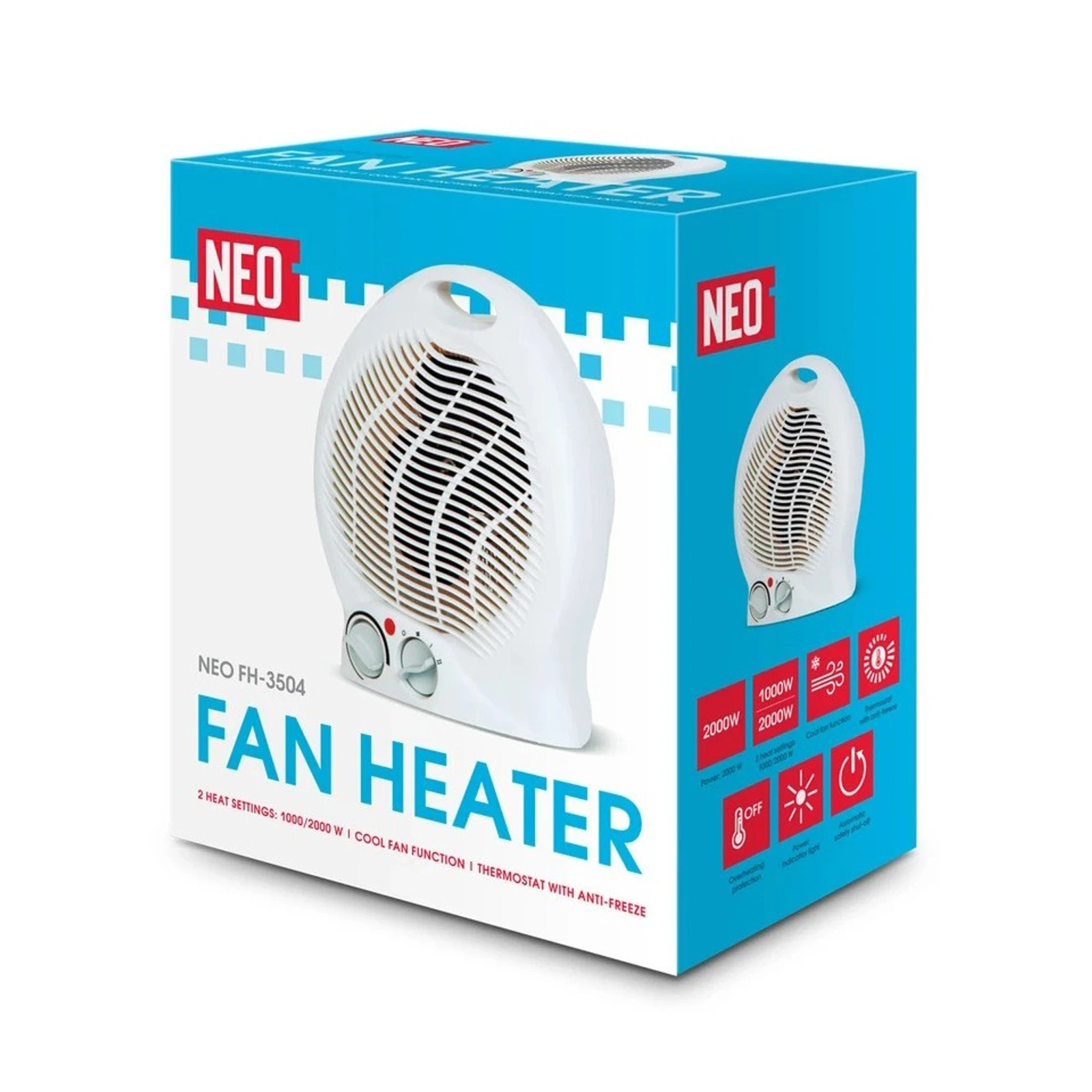Вентилаторна печка 2000 W FH-3504 NEO - Image 2