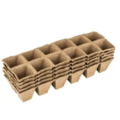 Торфена форма за разсад 12 клетки 5 бр. - Thumbnail 1