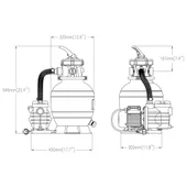 Пясъчен филтър за басейн с 6-позиционен клапан - 400W - Thumbnail 10