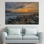Залез над каменист бряг 2- картина пано за стена - Thumbnail 1