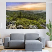 Красив планински изгрев - картина пано за стена - Thumbnail 1