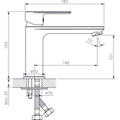 Стоящ смесител за баня Елмира хром INTER CERAMIC - Thumbnail 3