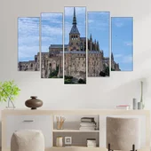 Замъка Мон Сен Мишел - картина пано за стена - Thumbnail 3