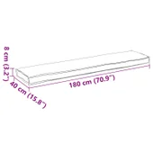 Пачове за пейка 2 броя кралско синьо 180x40x8 см оксфордска тъкан - VL42001725 - Thumbnail 10