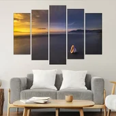 Самотна раковина на плажа - картина пано за стена - Thumbnail 3