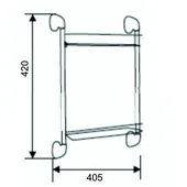 Двойна лавица за баня Арго ICA 9802 INTER CERAMIC - Thumbnail 2