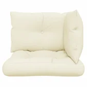 Палетни възглавници, 3 бр, кремави, текстил - Thumbnail 7