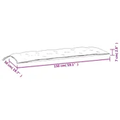 Възглавници за градински пейки 2 бр шарени 150x50x7 см плат - VL361711 - Thumbnail 9