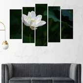 Цъфнал бял лотос - картина пано за стена - Thumbnail 3