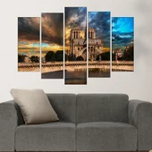 Катедралата Дева Мария в Париж - картина пано за стена - Thumbnail 3