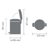 Кошче за баня 5 л NewIcon Platinum BRABANTIA - Thumbnail 6