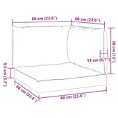 Палетни възглавници, 3 бр, меланж антрацит, текстил - Thumbnail 10