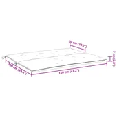 Възглавница за градинска пейка таупе 120x(50+50)x7 см оксфорд - VL315012 - Thumbnail 9