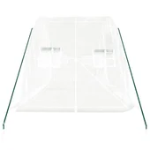 Оранжерия със стоманена рамка бяла 10 м² 5x2x2,3 м - Thumbnail 4