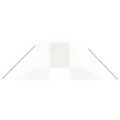 Оранжерия със стоманена рамка бяла 16 м² 4x4x2 м - Thumbnail 3