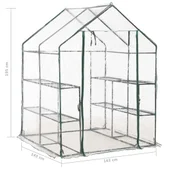 Парник с 8 рафта, 143x143x195 см - Thumbnail 7