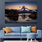 Залез над връх Матернхорн - картина пано за стена - Thumbnail 1