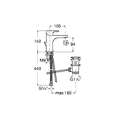 Смесител за умивалник с изпразнител L20 ROCA - Thumbnail 5