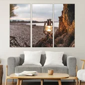 Газов фенер на плажа - картина пано за стена - Thumbnail 2