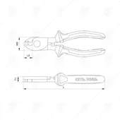 Клещи за рязане на кабел 160 мм 6" 1000 V CETA-FORM - Thumbnail 2
