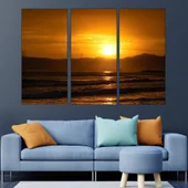 Красив изгрев над езеро - картина пано за стена - Thumbnail 2