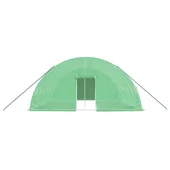 Оранжерия със стоманена рамка 6х6х2,85 м зелена - Thumbnail 3