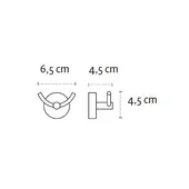 Двойна закачалка за баня Moderno Черен мат KAPITAN - Thumbnail 3