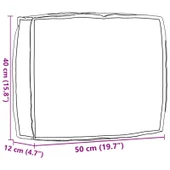 Диван възглавница за облегалка Таупе 50x40x12 см Оксфордска тъкан - Thumbnail 7