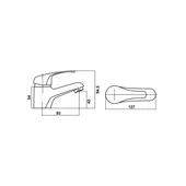 Стоящ смесител за баня с автоматичен сифон Crystal FORMA VITA - Thumbnail 2