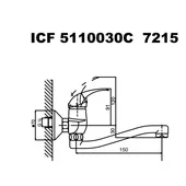 Стенен смесител за баня Оливия INTER CERAMIC - Thumbnail 2