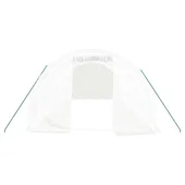 Оранжерия със стоманена рамка бяла 18 м² 6x3x2 м - Thumbnail 3