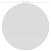 Плаващо соларно покривало за басейн PE 455 см сиво - Thumbnail 3